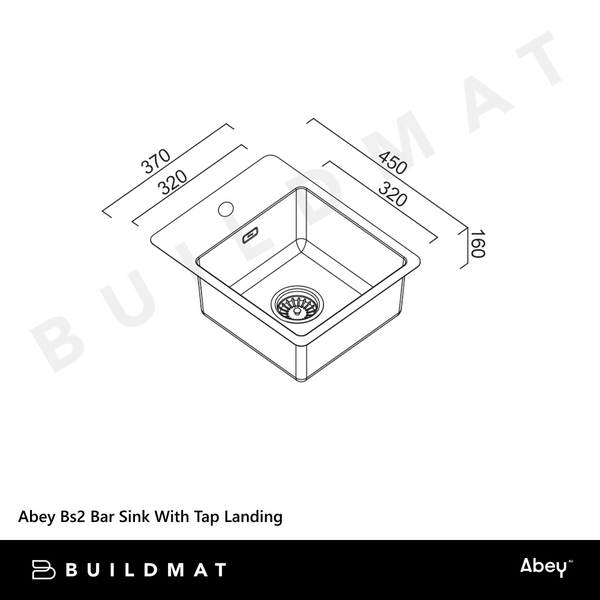 Abey Bs2 Bar Sink With Tap Landing Eureka Gold