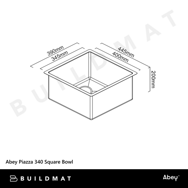 Abey Piazza Square Bowl Artisan Copper