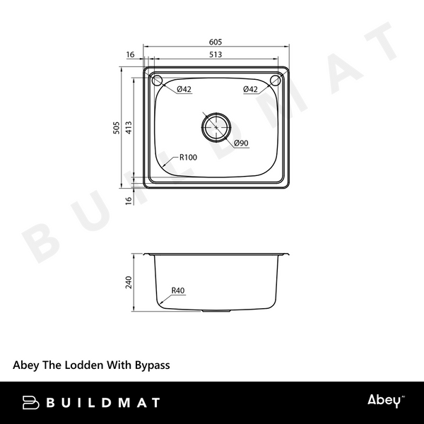 Abey The Lodden With Bypass Stainless Steel