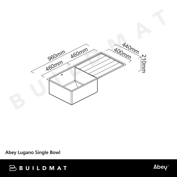 Abey Lugano Single Bowl Stainless Steel