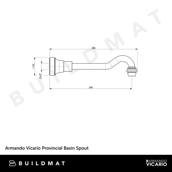 Armando Vicario Provincial Basin Spout Brushed Nickel