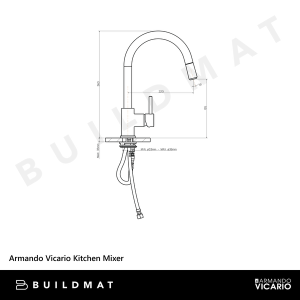 Armando Vicario Kitchen Mixer Chrome