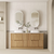 Aulic Lovina Floor Standing 1500mm Harvest Oak Fluted Cabinet