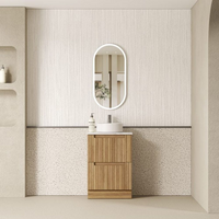 Aulic Lovina Floor Standing 600mm Harvest Oak Fluted Vanity