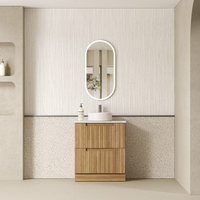 Aulic Lovina Floor Standing 750mm Harvest Oak Fluted Vanity