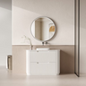 Aulic Curva Floor Standing 1200mm Matte White Fluted Vanity