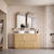Aulic Varcelli Floor Standing 1500mm Harvest Oak Fluted Cabinet