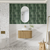 Aulic Varcelli Mono Wall Hung 750mm Harvest Oak Fluted Curved Cabinet