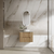 Aulic Lovina Tier Wall Hung 750mm Harvest Oak Fluted Cabinet