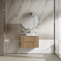 Aulic Lovina Tier Wall Hung 900mm Harvest Oak Fluted Vanity