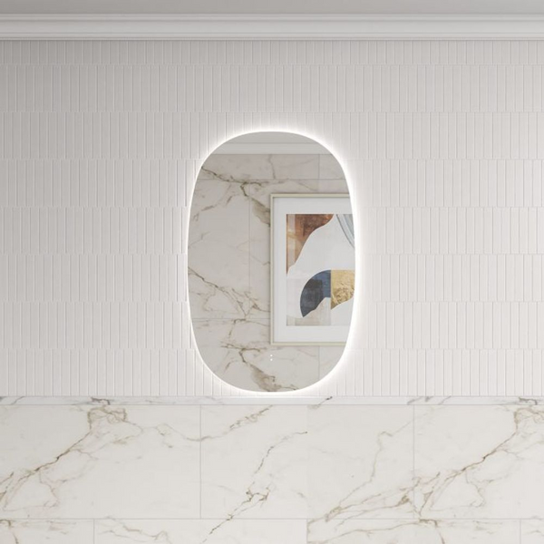 Aulic Valmont Vertical 580mm LED Mirror Matte White