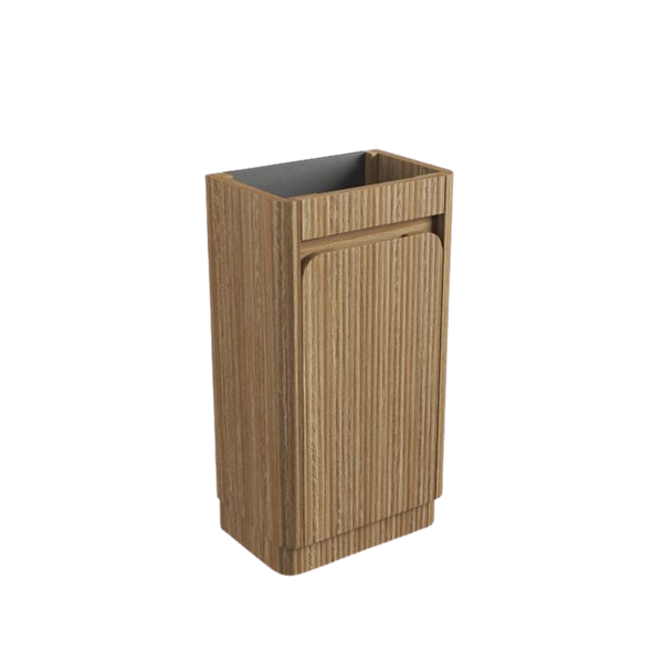 Aulic Mini Hartelle Fluted Floor Standing 470mm Vanity Harvest Oak