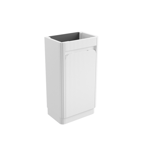 Aulic Mini Hartelle Fluted Floor Standing 470mm Vanity Matte White