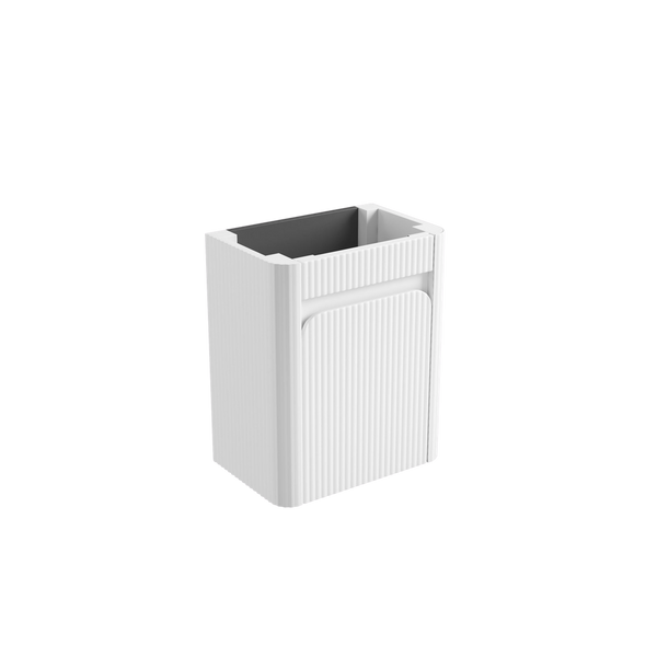 Aulic Mini Hartelle Fluted Wall Hung 470mm Vanity Matte White