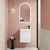 Aulic Mini Hartelle Fluted Wall Hung 470mm Vanity Matte White