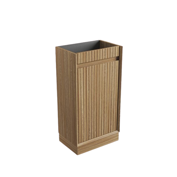 Aulic Mini Ravia Fluted Floor Standing 450mm Vanity Harvest Oak