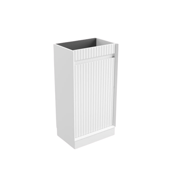 Aulic Mini Ravia Fluted Floor Standing 450mm Vanity Matte White