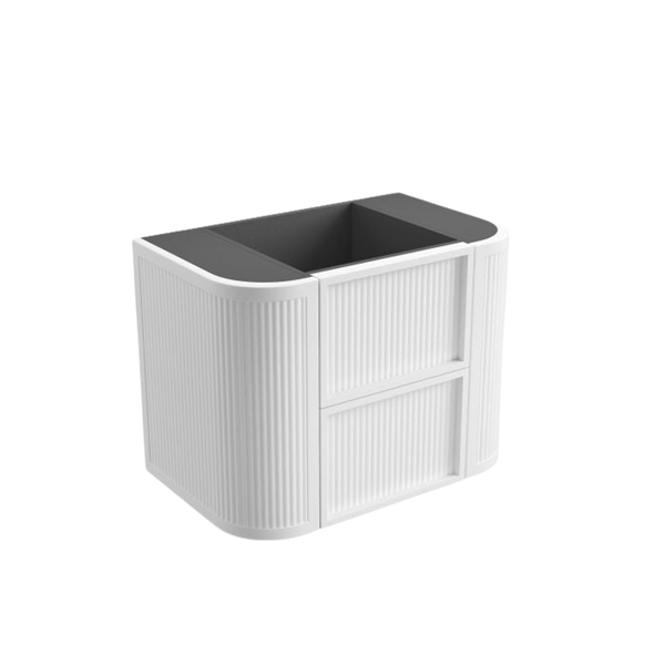 Aulic Ramee Fluted Wall Hung 750mm Vanity Matte White