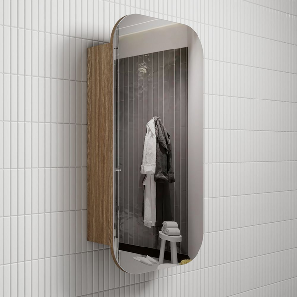 Aulic Vienna Shaving Cabinet 450mm Harvest Oak