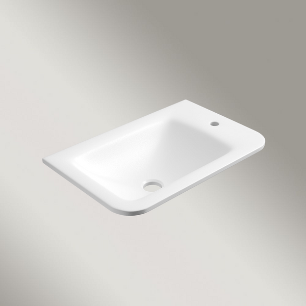 Aulic Sintera Curved Stone Top With Right Side Tap Hole 470mm