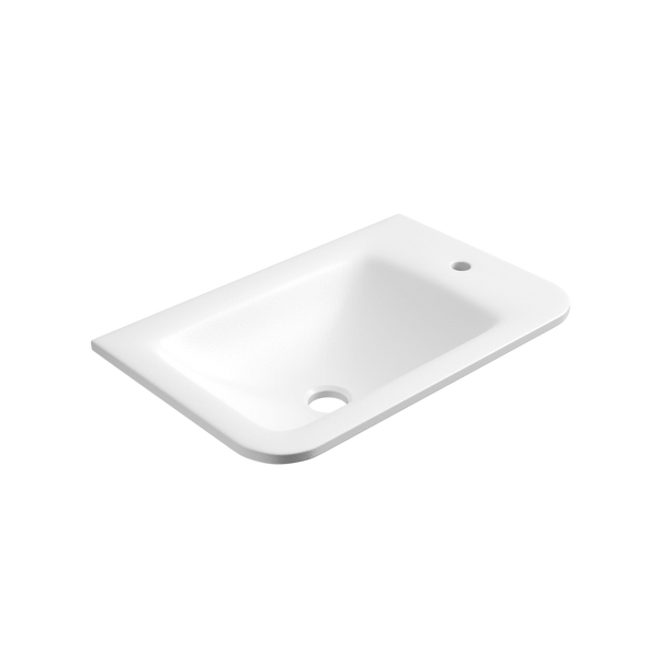 Aulic Sintera Curved Stone Top With Right Side Tap Hole 470mm