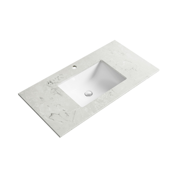 Aulic Lovina Floor Standing 900mm Harvest Oak Fluted Vanity