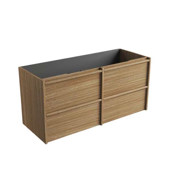 Aulic Venetta Framed Wall Hung 1200mm Vanity Harvest Oak