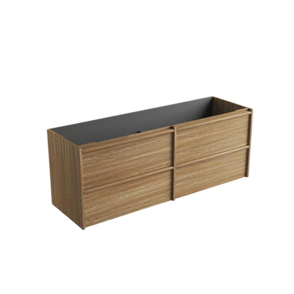 Aulic Venetta Framed Wall Hung 1500mm Vanity Harvest Oak