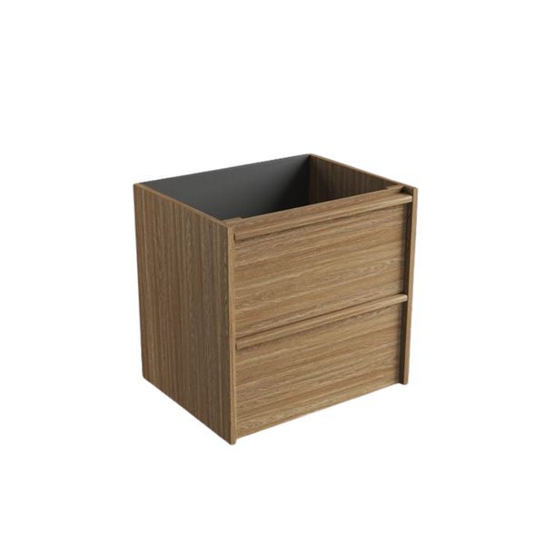 Aulic Venetta Framed Wall Hung 600mm Vanity Harvest Oak