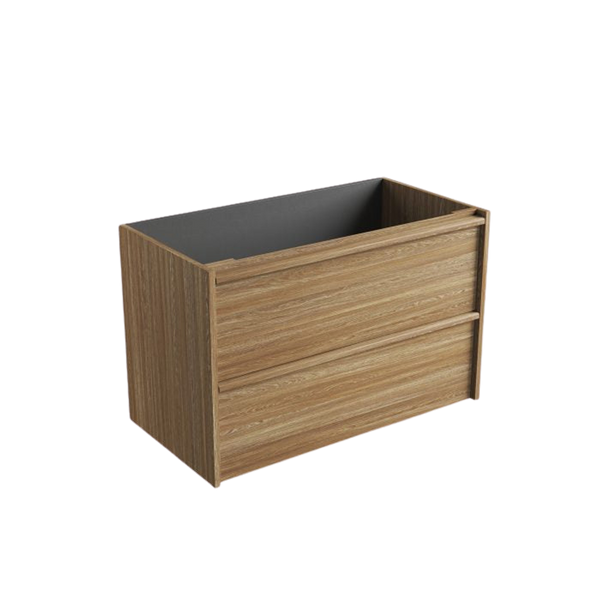 Aulic Venetta Framed Wall Hung 900mm Vanity Harvest Oak