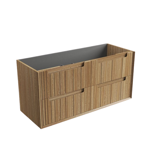 Aulic Voulari Framed Wall Hung 1200mm Vanity Harvest Oak