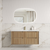 Aulic Voulari Framed Wall Hung 1200mm Vanity Harvest Oak
