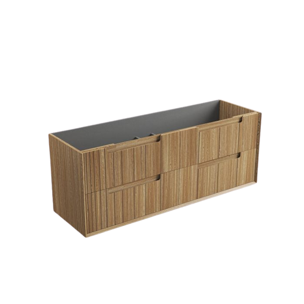 Aulic Voulari Framed Wall Hung 1500mm Vanity Harvest Oak