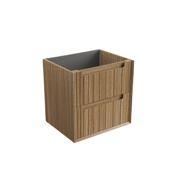 Aulic Voulari Framed Wall Hung 600mm Vanity Harvest Oak