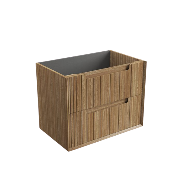 Aulic Voulari Framed Wall Hung 750mm Vanity Harvest Oak