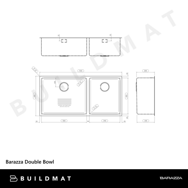 Barazza Double Bowl Stainless Steel