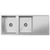 Alma Theo 1200x500 Double Bowl Tap Landing with Right Drain Board Sink