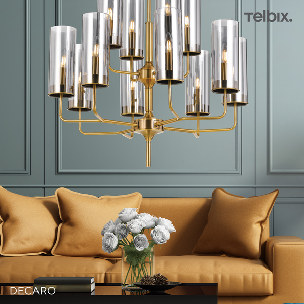 Telbix Decaro 12 Lights Pendant Gold
