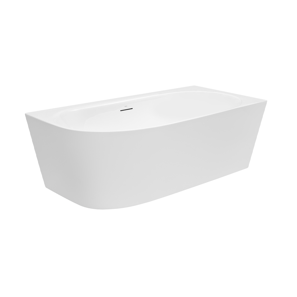 Features Back-to-corner design (Right Corner) Integrated overflow Sanitary grade acrylic High gloss white Steel support frame Height adjustable self-supporting feet Australian Standards AS 1172.5:2019 Centre waste position 10 year warranty The Back to Corner Natalia 1500 Freestanding Bath seamlessly blends modern desi