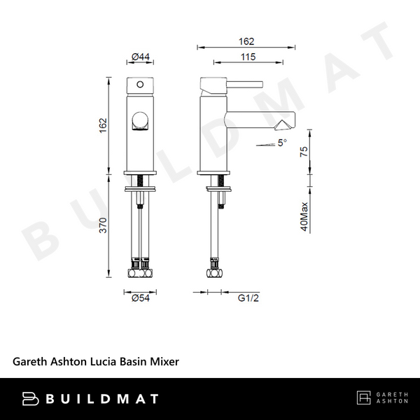 Gareth Ashton Lucia Basin Mixer Brushed Nickel