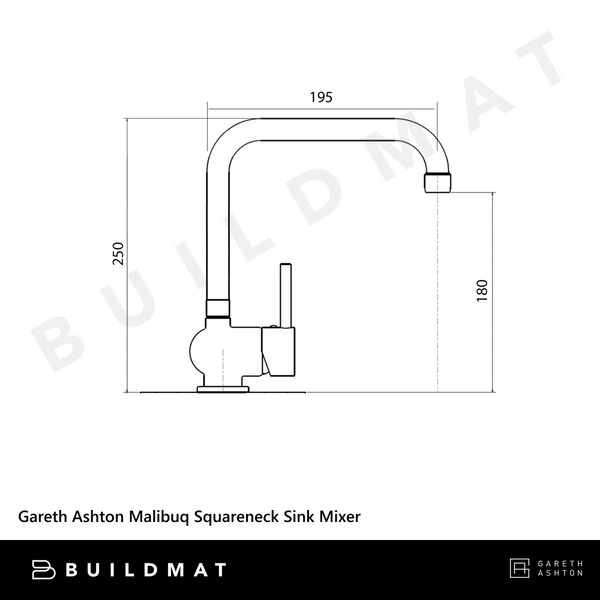 Gareth Ashton Malibuq Squareneck Sink Mixer Chrome