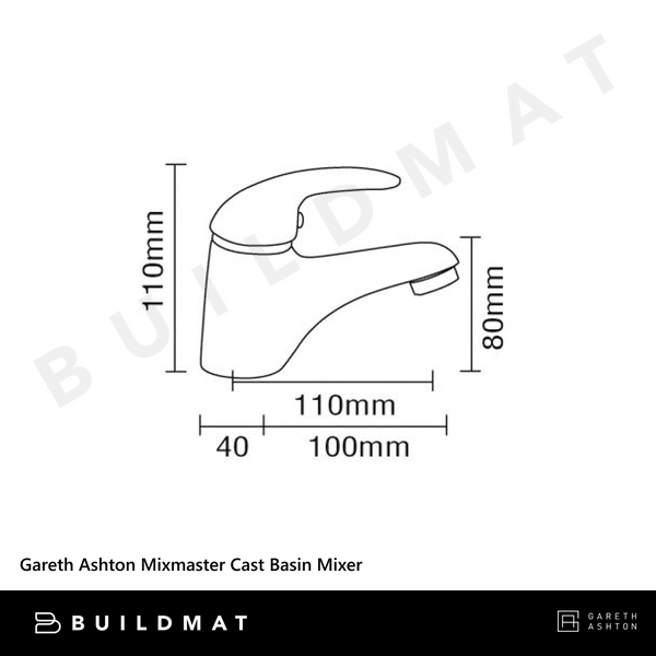 Gareth Ashton Mixmaster Cast Basin Mixer Chrome