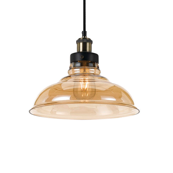 Telbix Hertel 30 Pendant Black Amber