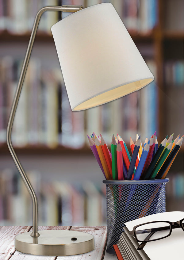 Telbix Jody Table Lamp Nickel White
