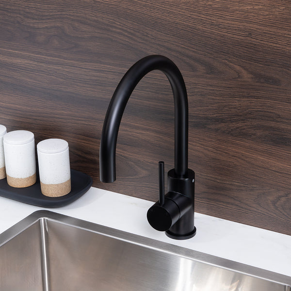 Alma Ashanti Matte Black Gooseneck Mixer