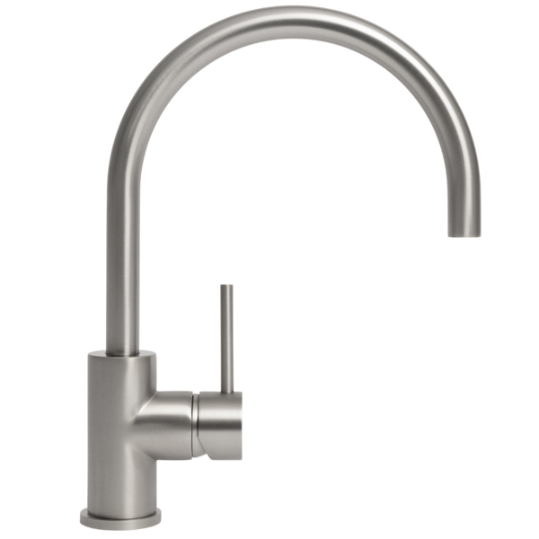 Alma Ashanti Brushed Nickel Gooseneck Mixer