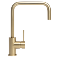 Alma Charlotte Brushed Brass Gold Square Mixer