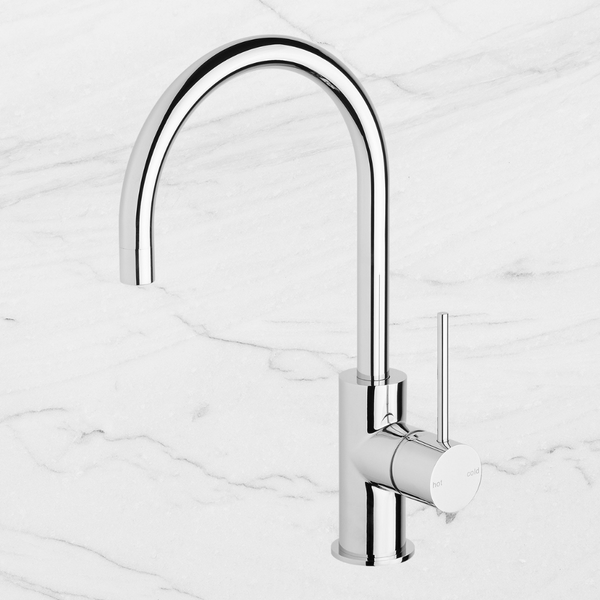Phoenix Vivid Slimline Chrome Sink Mixer 160mm Gooseneck Lead Free