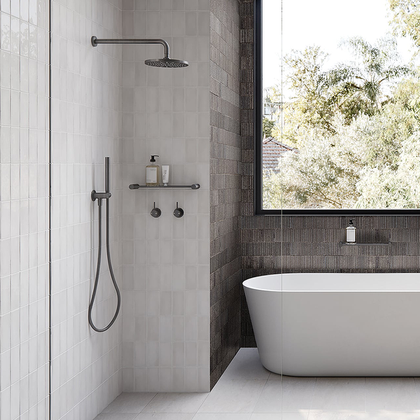 Phoenix Vivid Slimline Microphone Hand Shower Brushed Carbon