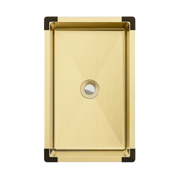 Alma Piper Portable Mini Sink Brushed Brass Gold